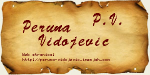 Peruna Vidojević vizit kartica